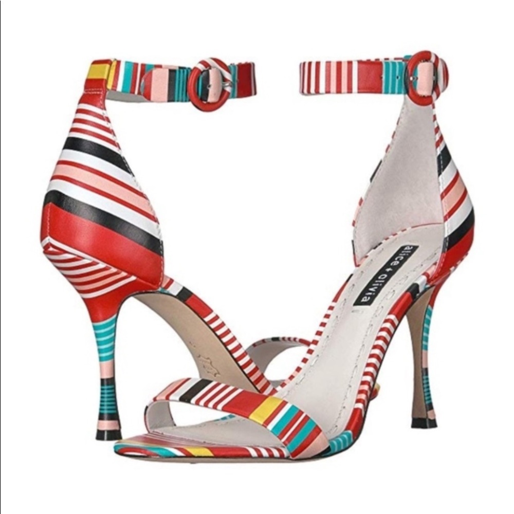 alice + olivia NEW Danelle sandal (multi-stripe)